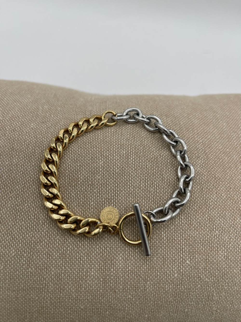 Victoria Emerson Two-Tone Toggle Link Bracelet - Gold & Silver